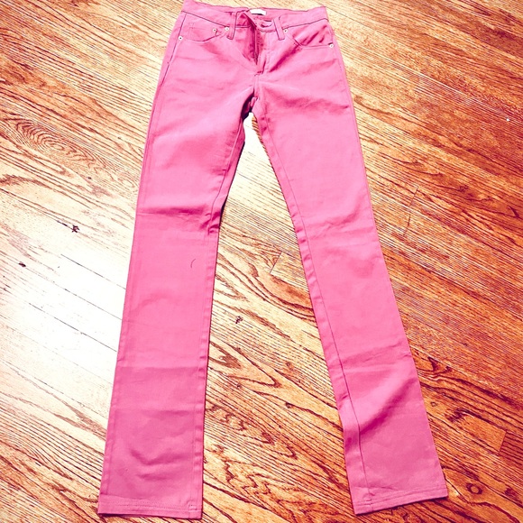 Versace Collection Imported Purple Cotton Embroidered Pocket Detail Jeans - Picture 2 of 12